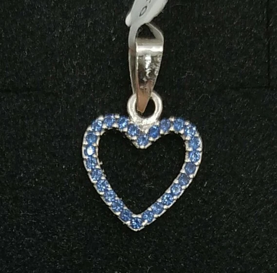 Colgante oro blanco 18k 750 m. Reversible, 2 lados: zafiros azules y circonitas - Imagen 1 de 4
