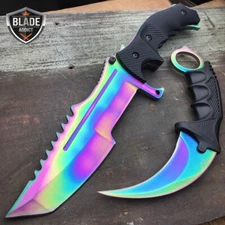 2 PC COUNTER-STRIKE CSGO FADE HUNTSMAN KNIFE Hunting Bowie KARAMBIT CS:GO NEW