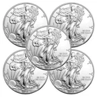 1 oz American Silver Eagle $1 Coin BU (Random Year) Lot of 5
