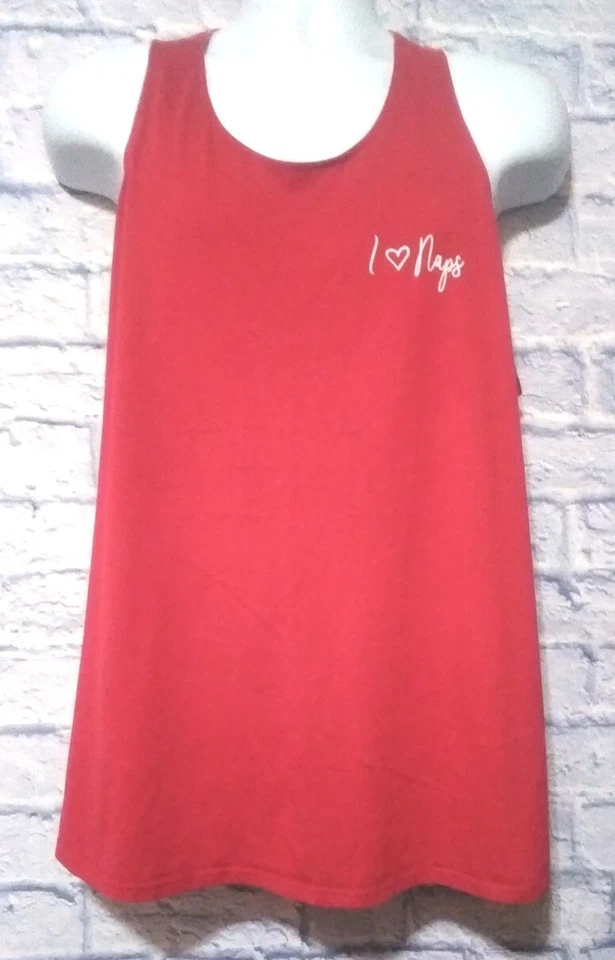 Camiseta Regata Cacique by Lane Bryant Pijama Feminina Plus Size 18/20 Vermelha I 💕Naps - Imagem 2 de 4