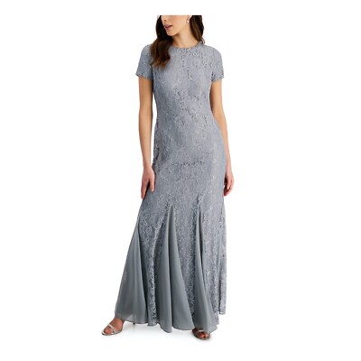 Ralph Lauren Dress Metallic Sheer Goded Lined Cap Sleeve Formal Gown 10 NEW $340