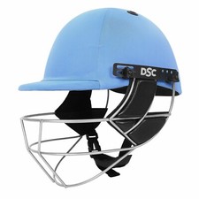 DSC Defender Cricket Helmet for Men Adjustable Steel Grill Medium  sky Blue