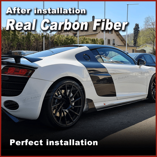 Se adapta a Audi R8 V8 2008-2015 carbono faldones laterales alerón labio - Imagen 4 de 15