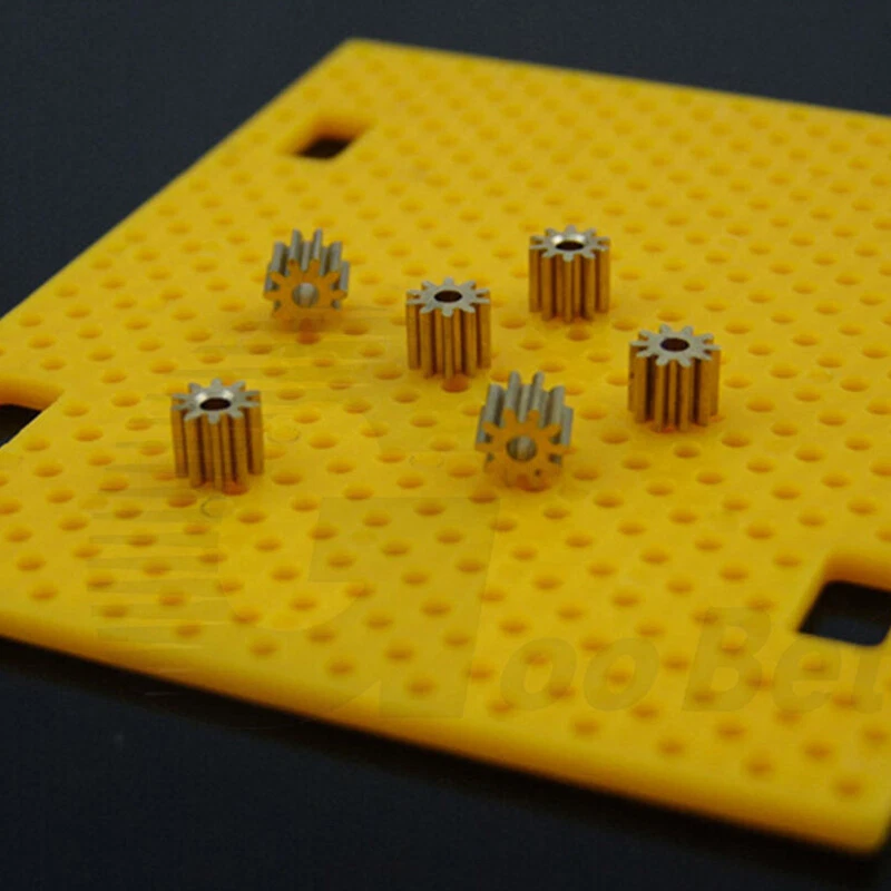 Modul 0,5 Mini Metall Messing Spindel Zahnrad 10 Zähne für 2mm Welle Motor 102A - Bild 3 von 3