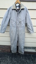 Vintage Walls Zero Zone Insulated COVERALLS Full Zip Workwear Gray XL READ