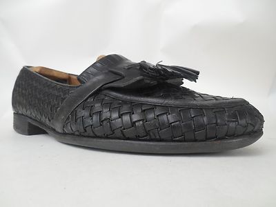 Bragano Cole Haan Shoes Mens 10M Black Leather Loafers Woven Classic Cole Haan | Shoes | Cole Haan Bragano Mens Black Italian  main image 4