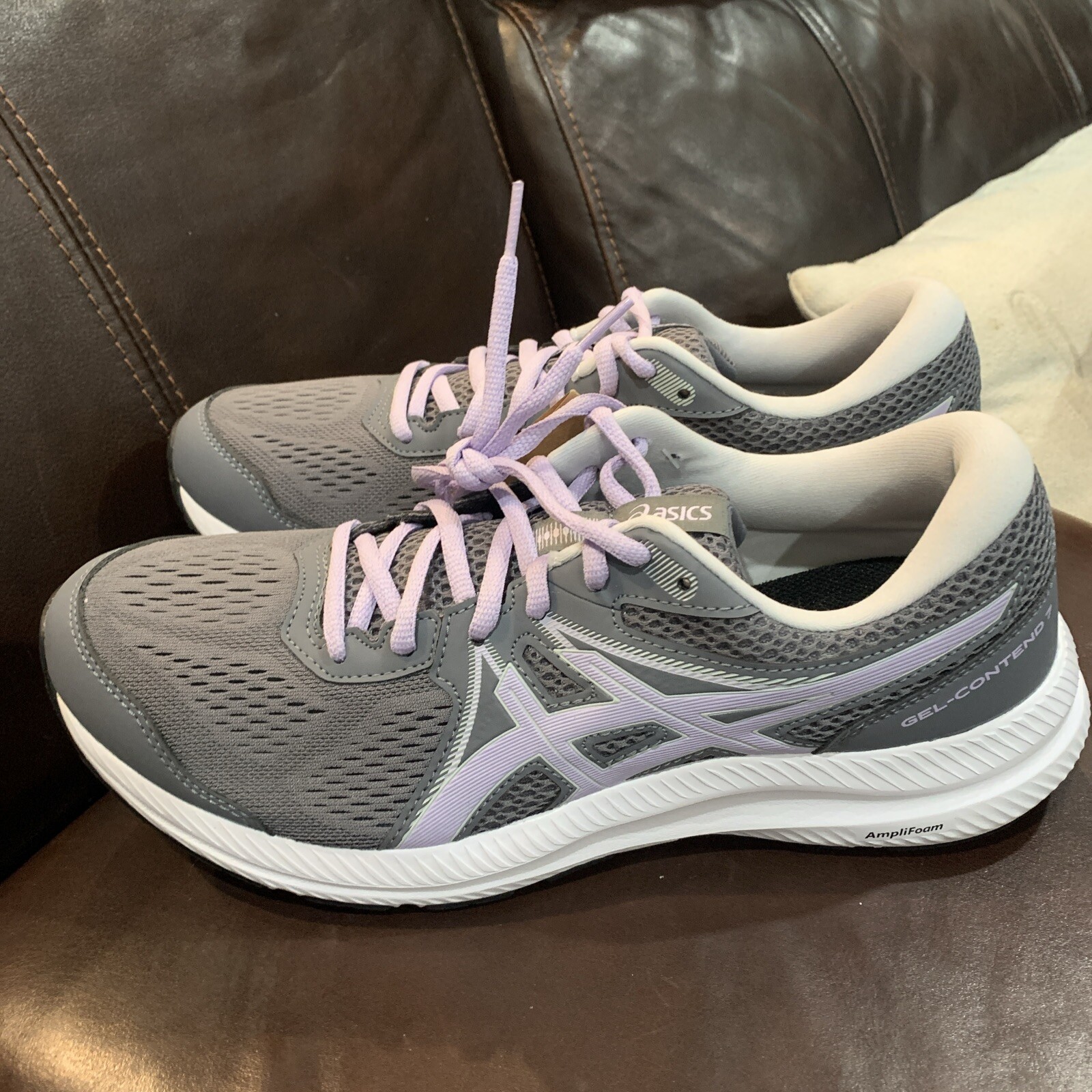 Asics Women's Gel Contend 7 Gray Running Shoes Size 11 Athletic Sneakers