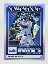 Matt McLain 2022 Panini Elite Extra Edition College Tickets Optic Holo #CTO-35