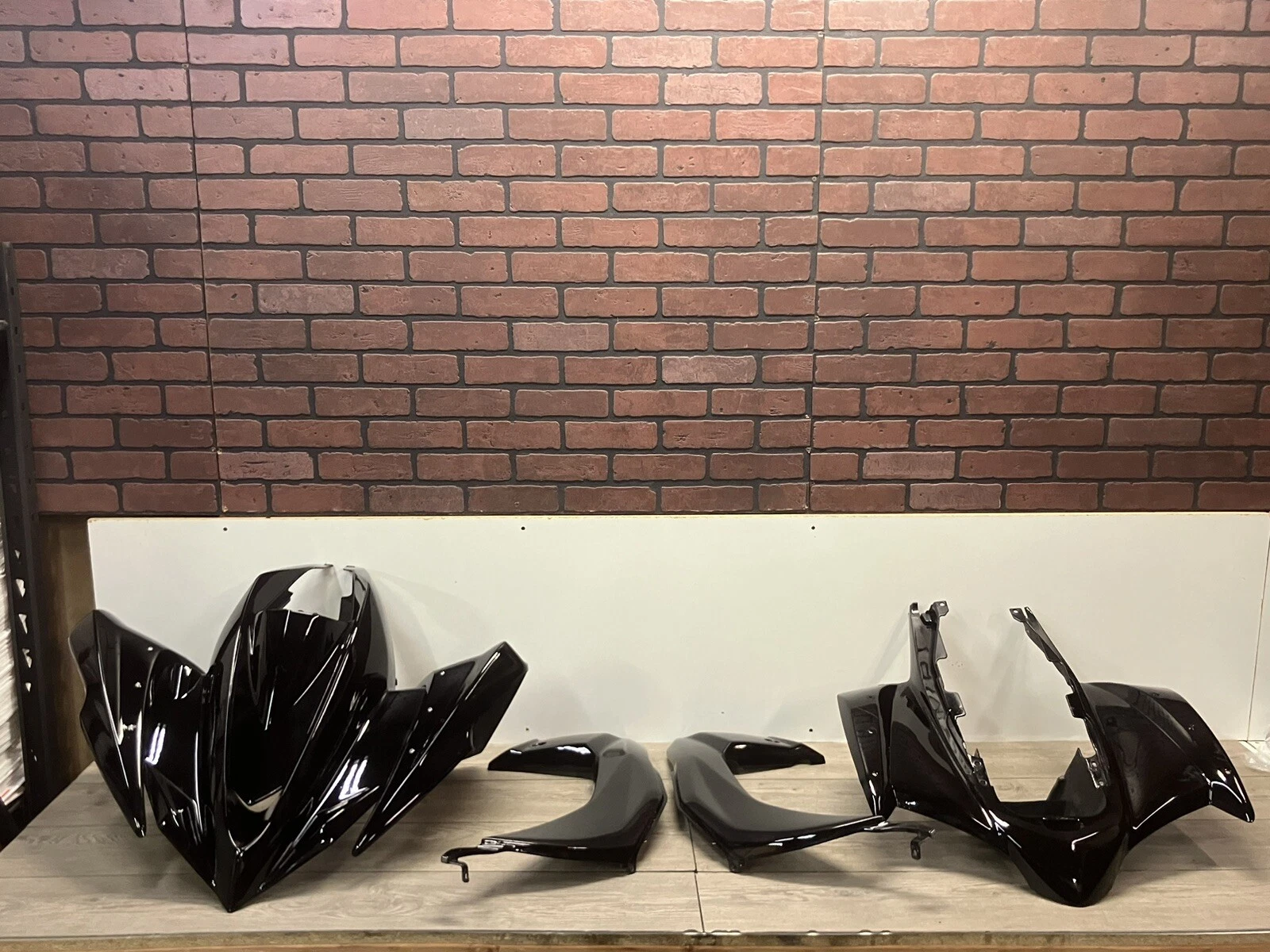2008-2014 KAWASAKI KFX 450 COMPLETE PLASTIC SET BLACK PAINTED VERY