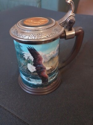 Franklin Mint Collector Tankard Ted Blaylock Hunter Of The Skies Weißkopfseeadler #CG