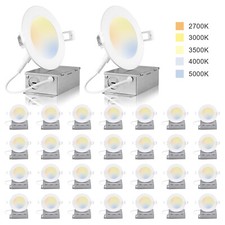 9W 12W 5CCT Ultra-Thin LED Recessed Ceiling DownLight With Junction Box Dimmable