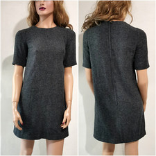 🆓US🛃  vintage Dolce&Gabbana shift gray wool dress IT 38