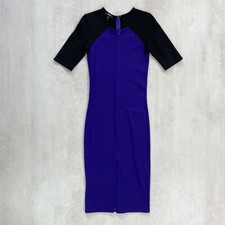 Baukjen Womens Sheath Dress Sz 8 Black Indigo Stretch Wetsuit Bodycon Shaping