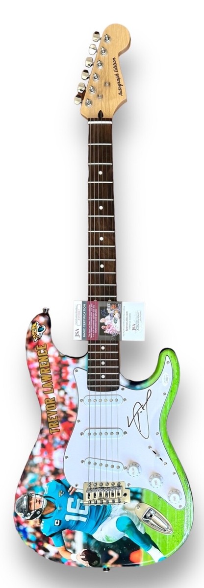 Trevor Lawrence Signed Guitar Custom Graphics JSA COA Jacksonville