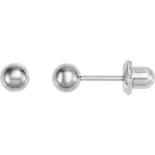 Titanium 3mm Ball Stud Piercing Earrings