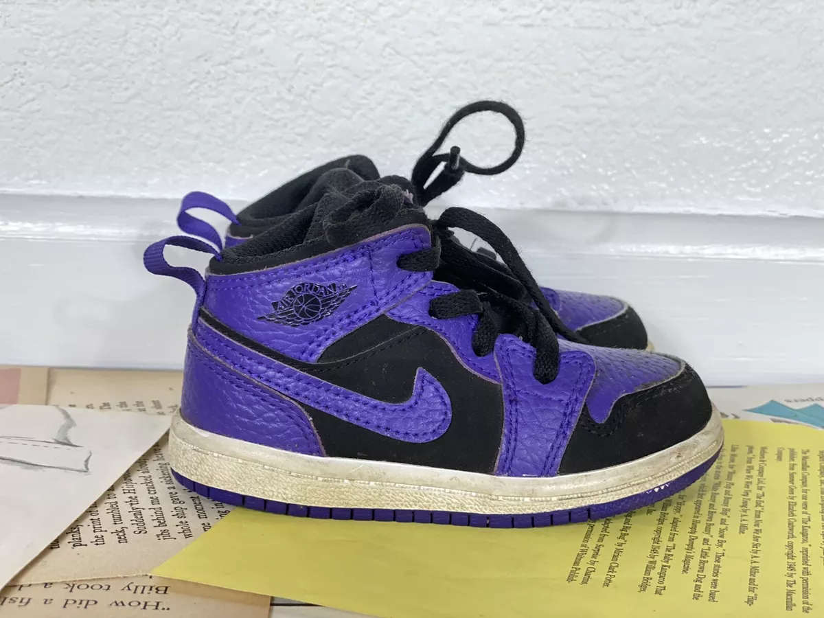 Jordan Toddler Jordan 1 Mid SE Black/Dark Concord-white