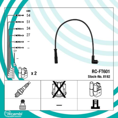 NGK 8192 KIT CAVI CANDELA ACCENSIONE FIAT PANDA PUNTO CINQUECENTO Y 1.1 RC-FT601 - Foto 5 di 10