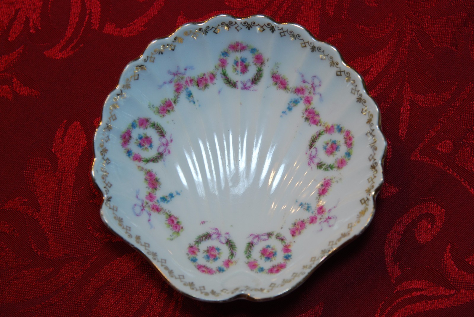Vintage Beyer and Bock Prussia Porcelain Sea Shell Rose Gold Gilt ...