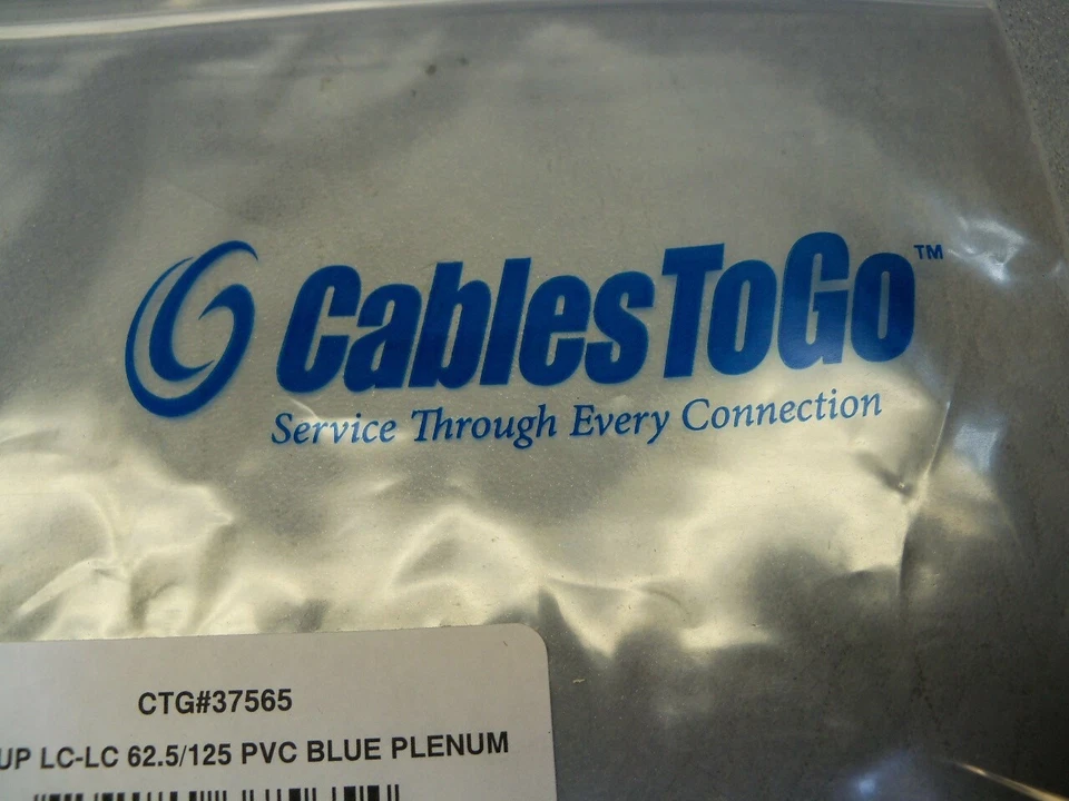C2G 37565 1m Duplex Multimode Fiber Optic Cable PVC Blue Plenum Lot of 10 - Image 4 of 4