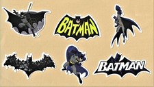 BATMAN  ROBIN STICKERS superhero COMIC BOOK classic ART film TV animation XX