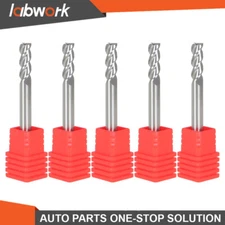 Labwork 5 Pack 3/16" 3 Flute Regular Length Carbide End Mill For Aluminum