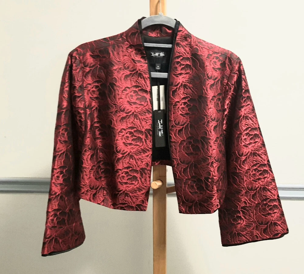 Lane Bryant, Jaquard Bolero jacket, red roses, sz 20 but very versatile |  eBay