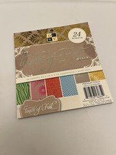 DCWV 6 X 6 MAT STACK PAPER PAD TOUCH OF FOIL 24 SHEETS NEW