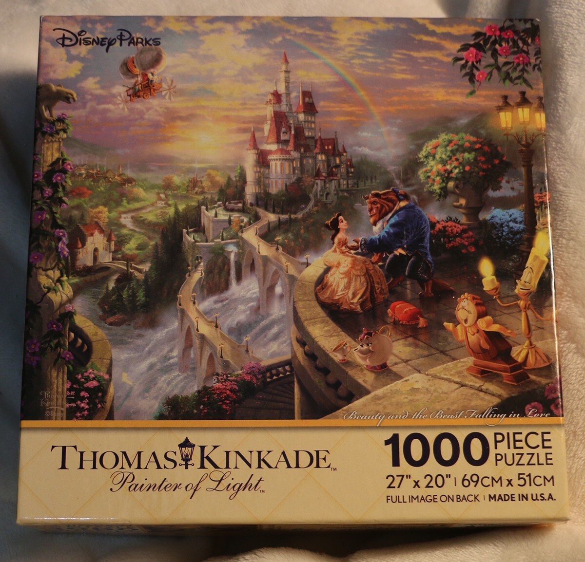 Disney Parks Thomas Kinkade Beauty and the Beast Falling in