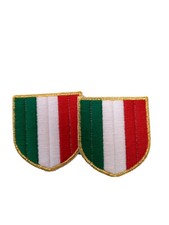 2 TOPPE CAMPIONI ITALIA PATCH SCUDETTO TRICOLORE BADGE TERMOADESIVA