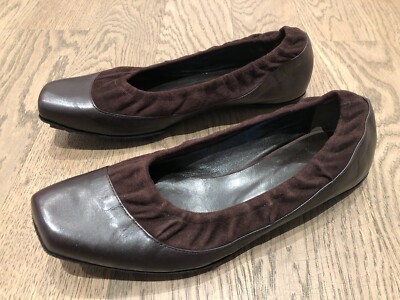 ** DUSICA DUSICA BRAUNE LEDER & WILDLEDER BALLERINAS GR. IT 36,5 / FR 37,5 NEU **