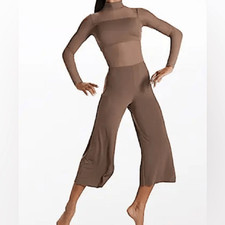 WEISSMAN Balera Dance Costume Culotte Unitard With Mesh MJ11187 LC-large child