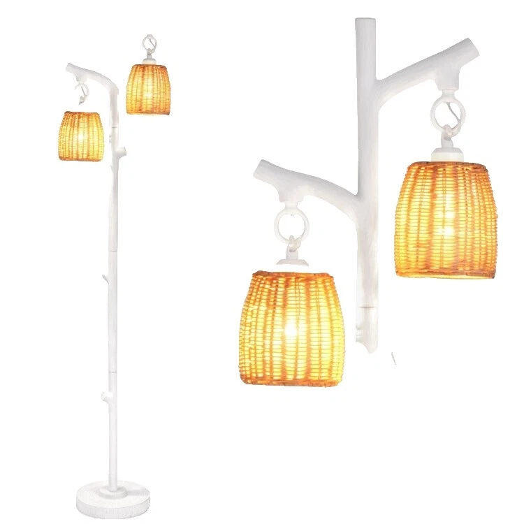 Wicker Living Room Floor Lamps