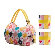 2PCS Travel Shoulder Bag Reusable Grocery Bags Foldable Shopping Bags Waterpr...