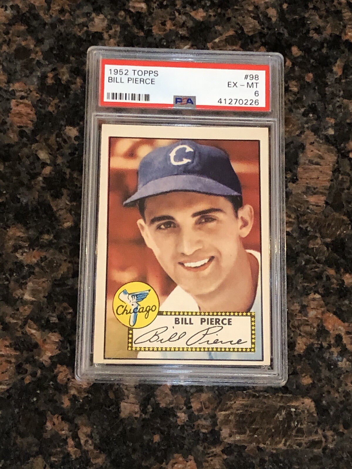 1952 Topps Billy Pierce #98 Baseball Card PSA 6