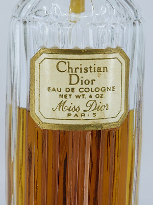 VINTAGE CHRISTIAN DIOR MISS DIOR EAU DE COLOGNE 4 oz | eBay