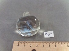Boule de lustre en verre à facettes sphérique Ø 39 mm (réf BO3)