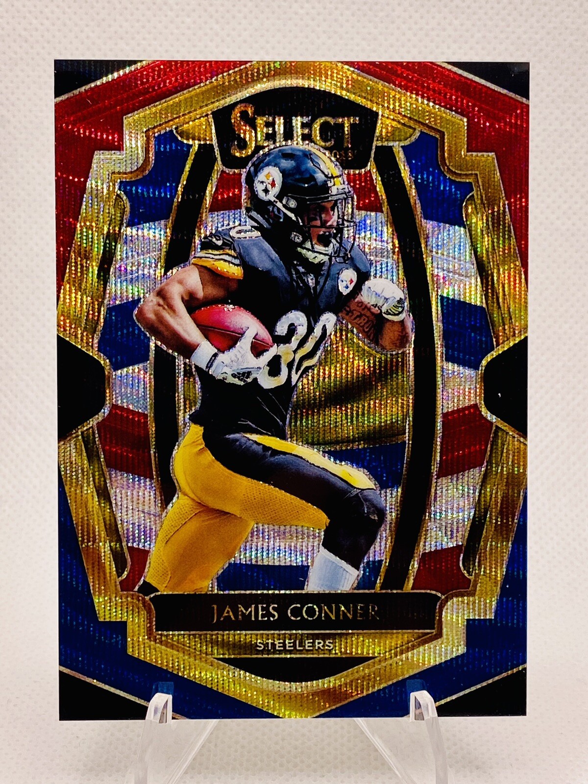 2018 Panini Select Premier Tri-Color Prizm 152/199 James Conner #110 Steelers