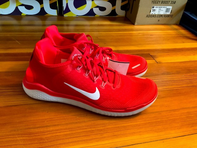 Nike Free RN 2018 Speed Red White Mens 11 Running Shoes Training 942836-600 | eBay