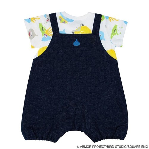 Square Enix Dragon Quest Baby & kids Denim Knit Salopette-Style Slime 80cm - 第 3/6 張圖片