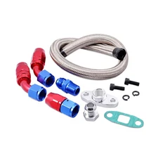 REV9 Power Universal Turbo Oil Return Drain Line Kit 10AN Fittings For Car Truck