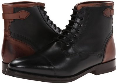 mens black leather high ankle boots