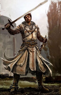 Anime Fantasy Art Warrior Digital Art Portrait  Gaming Mat Desk 5334