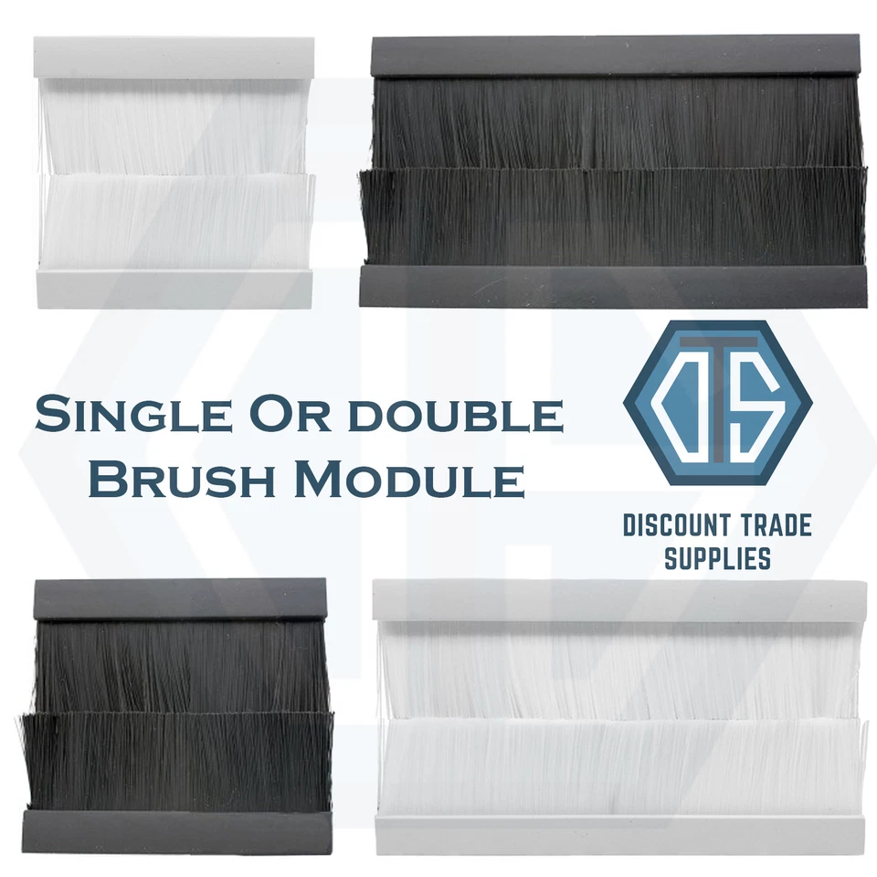 Euro Modul Bürstenkabel Eingang Clip-In Einsatz für 2G & 4G Wandsteckdose schwarz weiß