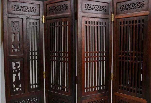 Alter verzierter Blumenschirm Handarbeit Holz ausgehöhlt geschnitzt Sammlerstücke - Bild 4 von 4