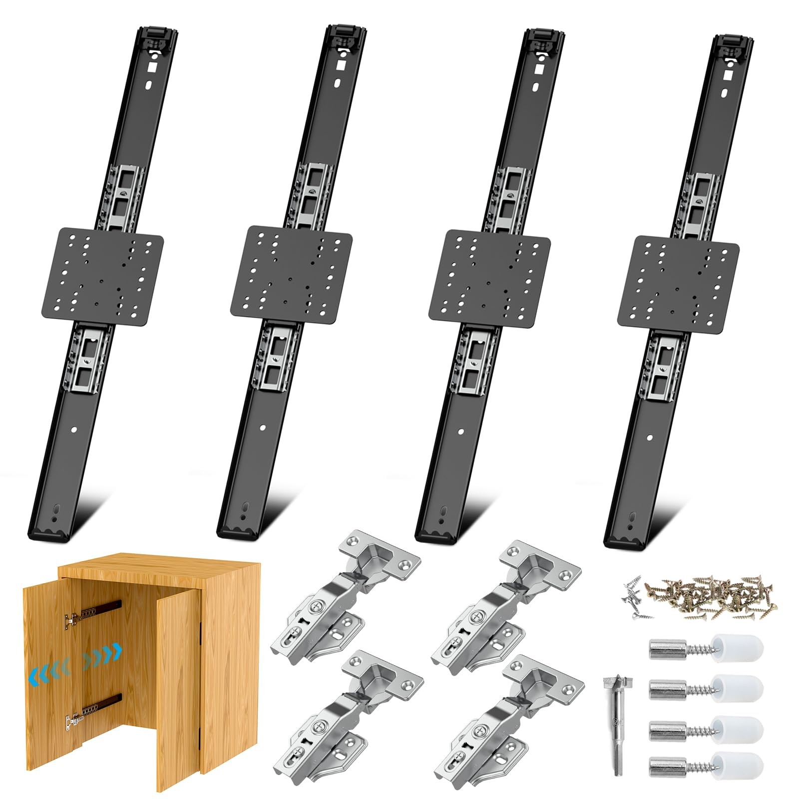 Smooth Gliding Hidden Pocket Door Track Hardware Kit