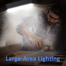 Gooseneck Mill LED Work Light IP66 Waterproof 800 Lumens 110V-240V 44Leds Scr...