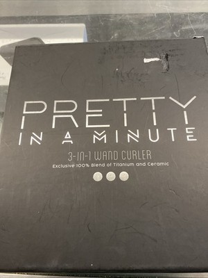 Professional Pretty In A Minute 3 in 1 Wand Curler Iron 100% Titanium Ceramic