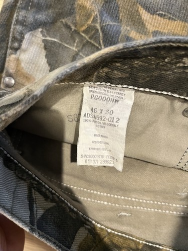 Vintage Wrangler ProGear Camo Hunting Pants 46x30 RealTree USA Made - Picture 4 of 4
