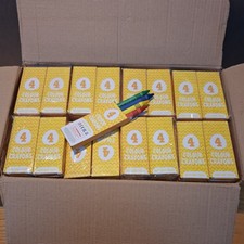 240 BOXES OF COLOUR CRAYONS WAX NON TOXIC COLOURING KIDS PARTY BAG, PUB 4 PACK