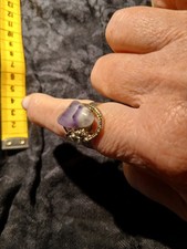 antik Ring silberfarben mit Amethyst